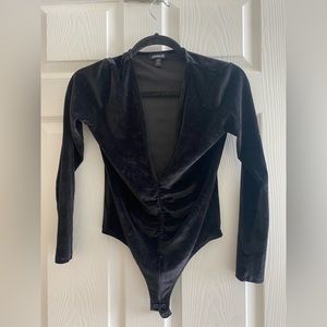 Express velvet body suit